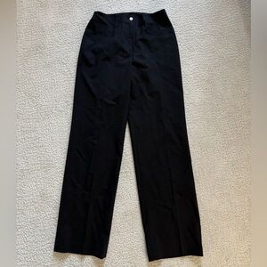 J Jill Stretch Pants Womens 4 Black Wool Blend High Rise Pocket Work Office USA